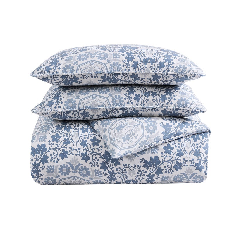 Stone Cottage - King Duvet Cover Set, Cotton Sateen Bedding with Matching Shams, Ideal Bedding Set (Caldecott Blue, King) - Image 5